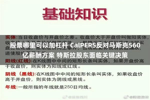 股票哪里可以加杠杆 CalPERS反对马斯克560亿薪酬方案 特斯拉股东面临关键决策