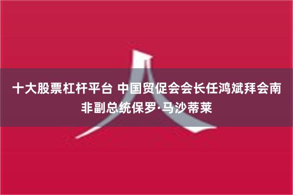 十大股票杠杆平台 中国贸促会会长任鸿斌拜会南非副总统保罗·马沙蒂莱